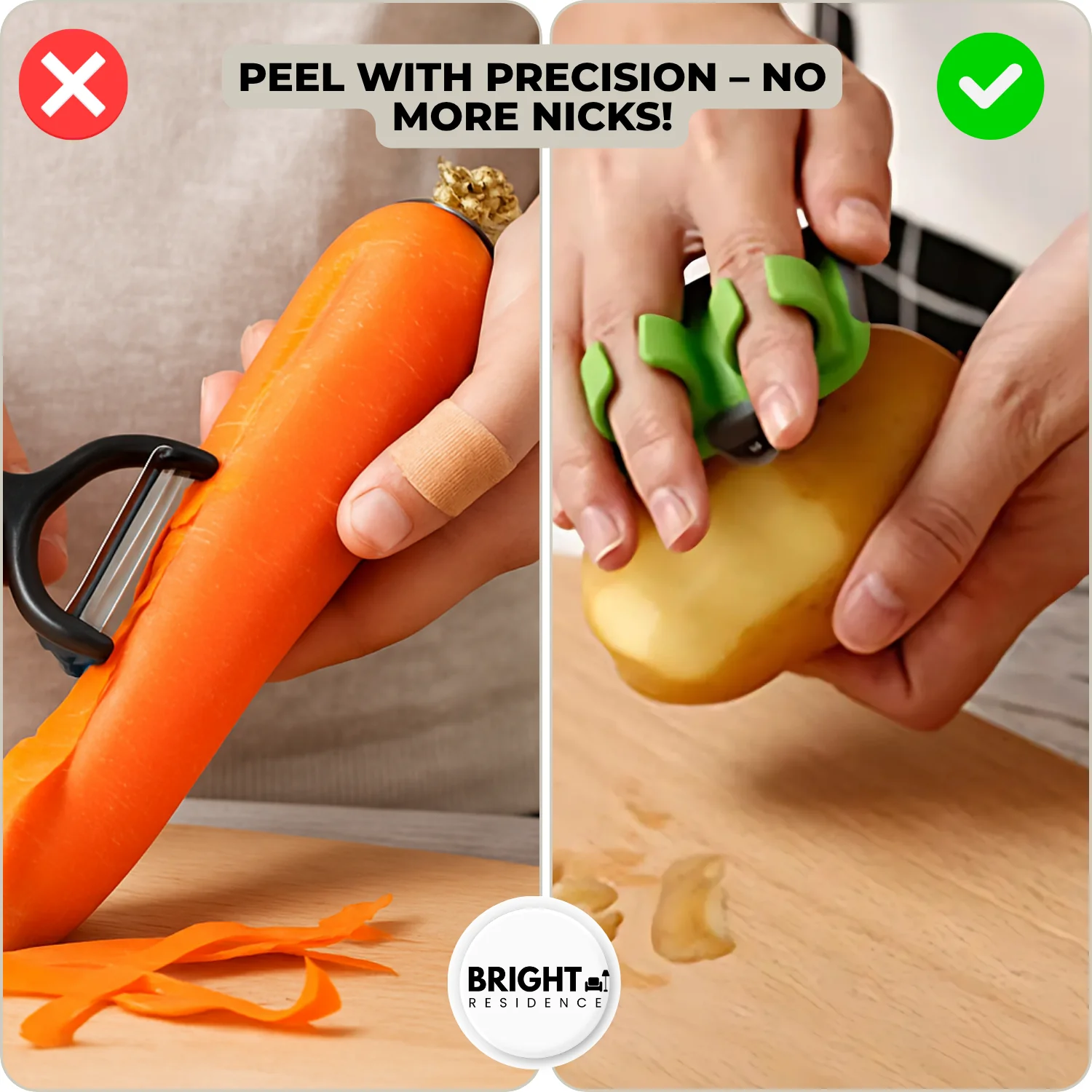 1+1 FREE | PeelRing™ - Finger vegetable peeler set - Image 5