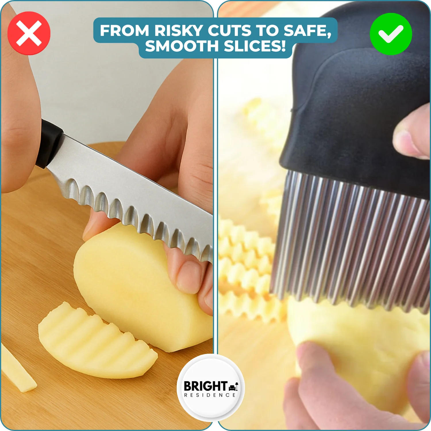 50% OFF | RippleCutter™ - Wavy stainless steel kitchen slicer - Image 5