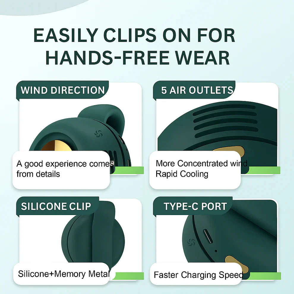 ClipBreeze – Stay Cool Anywhere with Hands-Free Adjustable Airflow - Image 5