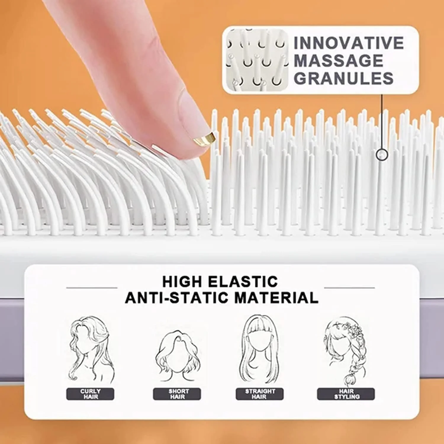 GlideEase – The Telescopic Anti-Static Comb for Effortless Detangling - Image 7